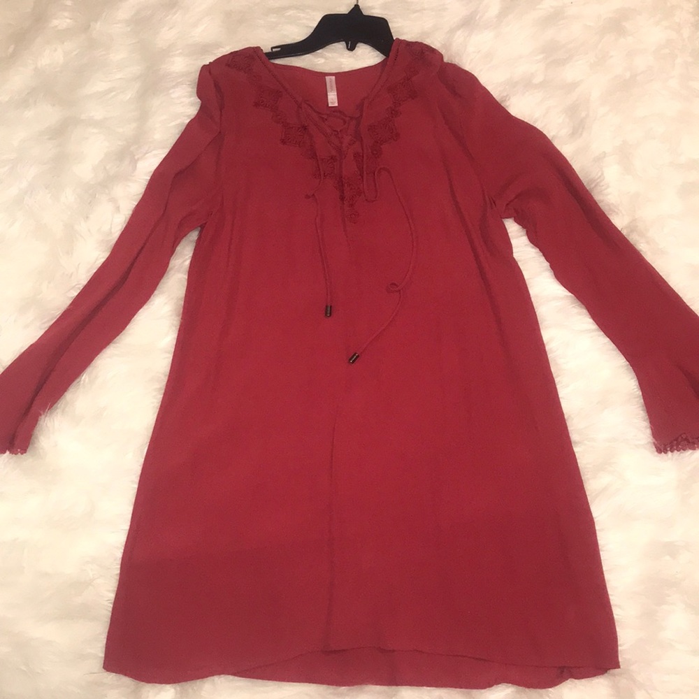 Orangish-redish dress